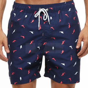 Shorts de plage personnalisés OEM, taille mi-haute, style décontracté, motif uni, séchage rapide, polyester, prix raisonnable pour le dernier streetwear - Product Image 1