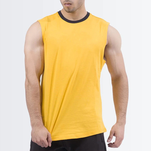 Factory workout cut off fitness gym tank top men <b>singlet</b> custom design streetwear cotton tank top <b>running</b> sportswear summer - Product Image 6