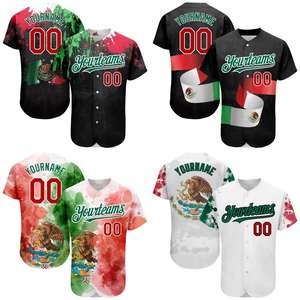 Camiseta de Baloncesto Personalizada con Diseño Impreso, Uniformes de Baloncesto con Botones Completos, Transpirable y Absorbente de Humedad, Estilo México Heritage - Product Image 2