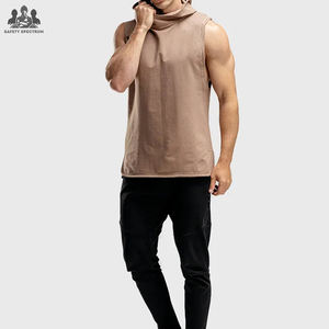 Hoodie d'hiver sans manches pour homme, 100% coton, solide |   Veste de sport respirante OEM pour l'entraînement |   Source d'usine 2026 Dernières nouveautés - Product Image 2