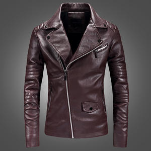 Nouvelle veste en cuir pour homme de qualité supérieure, vente en gros d'usine OEM 2025, veste en cuir de moto pour homme, coupe slim, fermeture éclair courte, vêtements pour homme - Product Image 5