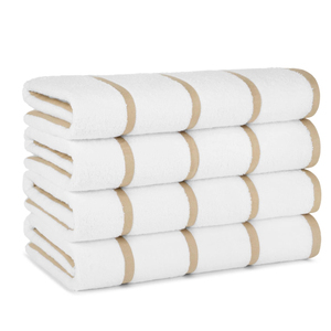 100% coton super absorbant et doux serviette de piscine et de plage surdimensionnée Design léger à rayures Cabana - Product Image 1