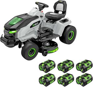 Cortacéspedes eléctricos Power+ originales, completamente nuevos, con plataforma de corte de 42 pulgadas, tractor inalámbrico, incluye 6 baterías de 56V 6.0Ah TR4204 - Listo para enviar - Product Image 2