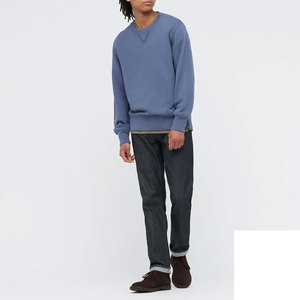 Automne o-cou sweat pour hommes épais imprimé tissu polaire matériel ample XL col rond Streetwear bouffée le plus solide - Product Image 1