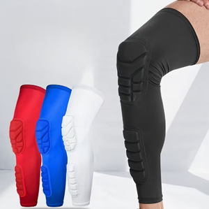 Rodillera Hexagonal de Compresión, Soporte para Pierna, Transpirable, Antideslizante, Protector, Mezcla de Spandex, Unisex, para Correr - Product Image 1