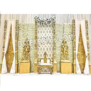 Nichayathartharthham ของตกแต่งเวทีแคนาดาสำหรับงานแต่งงานงานเลี้ยงงานแต่งงานที่หรูหราหรูหราเวทีจัดงานแต่งงานแบบดั้งเดิมของสหราชอาณาจักร - Product Image 1