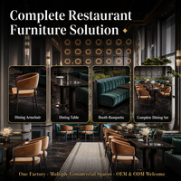 Ensemble table et chaises de salle à manger de style moderne et luxueux en bois clair pour restaurant et café