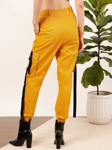 กางเกงคาร์โก้เอวสูงสำหรับผู้หญิงใส่วิ่งโอเวอร์ไซส์ใส่สบายมีสไตล์หลากสี - Product Image 3