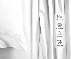 Most Selling 400 TC <b>Queen</b> Bed <b>Sheet</b> Set 4 Piece Soft Breathable <b>Sheets</b> for Home Hotel and Hospitality Worldwide Supply - Product Image 4