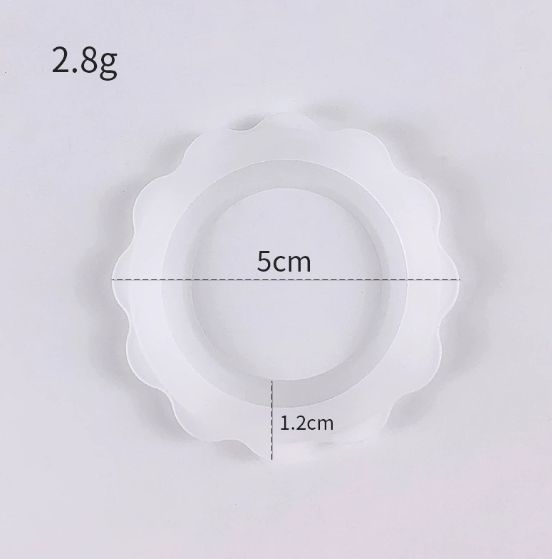 Bague en silicone fleur petite taille