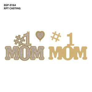 MOM #1 Custom 2025 Nuevo Elegante Iced Hip-hop Style 14K Chapado en oro de acero inoxidable Colgantes de diamantes y dijes para hombres - Product Image 3