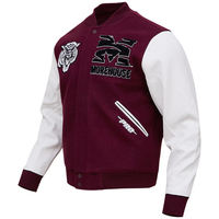 Veste de baseball personnalisée de haute qualité pour hommes Street Wear Logo Patch Trucker Letterman Base Ball veste en cuir pour le printemps