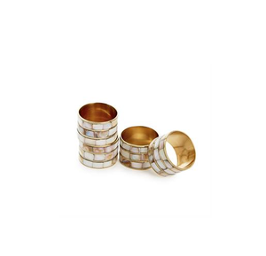 Antique Mother of Pearl Napkin Ring for <b>Table</b> Best Quality Handmade with Round Shape Napkin Decorative - Product Image 4