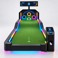 Jeu d'arcade de mini-golf électronique commercial à LED avec notation numérique et éclairage pour la location d'événements, les salons professionnels et l'activation de marque