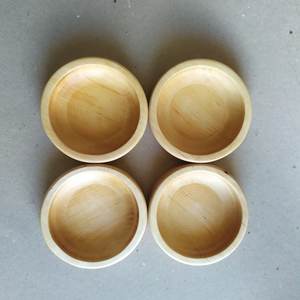 Alder ชามไม้เนื้อแข็งทําด้วยมือรอบหยิกชามชุดเรียงลําดับสําหรับ Sensory Bin Montessori มอเตอร์วิทยาทักษะของเล่น - Product Image 3