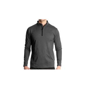 Sweat-shirt en coton à col rabattu et demi-fermeture éclair pour homme, vêtement de qualité supérieure - Product Image 5