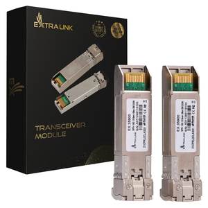 Module SFP+ Extralink 10G, lot de 2, 10 Gbit/s, LC/UPC, 1310 nm, 10 km, monomode, DOM - Product Image 1