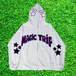 เสื้อฮู้ดมีซิปสำหรับผู้ชายเสื้อฮู้ดผ้าฝ้ายโอเวอร์ไซส์แบบกำหนดโลโก้ได้เอง100 - Product Image 2