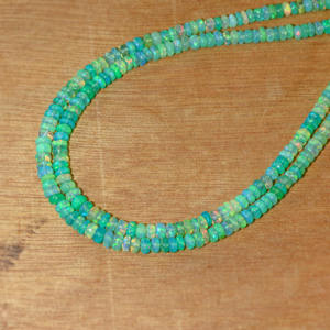 Cuentas de Ópalo Verde Etíope de Grado AAA, Cuentas Redondas Sueltas de Ópalo de Fuego Natural, Línea de Ópalo Simple Vintage para Joyería Hecha a Mano - Product Image 3