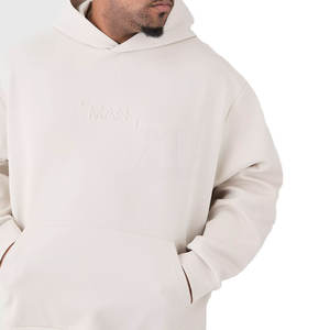 Último estilo Nueva llegada Color sólido Hombres Sudaderas con capucha en relieve Algodón Venta al por mayor Precio razonable Hombres Sudaderas con capucha en relieve - Product Image 2