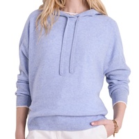 Pull en cachemire classique confortable et décontracté pour femme, en laine mérinos, avec capuche, vente en gros