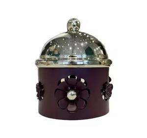 Modern Middle East Design Date <b>Bowl</b> Serving Chocolates Sweets & <b>Desserts</b> Metal Stand Date <b>Bowl</b> With Polished Lid Serving <b>Bowl</b> - Product Image 1