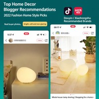 Lampe de table Pebble, lumière d'ambiance nocturne, moderne et minimaliste, à brancher, à intensité variable, lampe de chevet, lampe de bureau, décoration romantique et chaleureuse