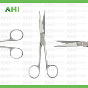 <b>Left</b> <b>Handed</b> Curved Dressing <b>Scissors</b> 145mm Long Silver/Gold Bow Surgical Stainless Steel Manual Ergonomic Instrument Pakistan - Product Image 3