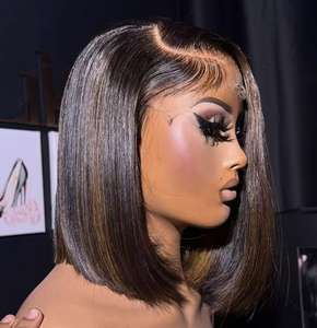 Perruques en <span class=keywords><strong>Cheveux</strong></span> Humains 100% Personnalisées par le Fournisseur Couleur 613 Ombrée Lisse Raide Lace Front 13*4 Style Vague Profonde ou Corporelle <span class=keywords><strong>Cheveux</strong></span> Bruts - Product Image 4