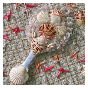 Espejo de concha marina vietnamita hecho a mano con conchas naturales surtidas, el espejo de concha marina decorativo perfecto para amantes de la playa, maquillaje - Product Image 4