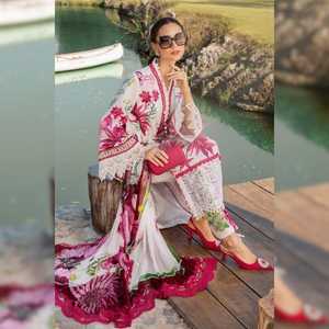 Pakistani Women's Casual Salwar Kameez Suit Solid Pattern Ethnic Wear Lace Decoration Alphanumero Ladies Punjabi Dress Material - Product Image 2