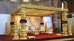 มณฑปงานแต่งงานไม้ทรงสี่เหลี่ยมจัตุรัสขนาดใหญ่ สไตล์เยอรมัน แบบดั้งเดิมใหม่ สำหรับงานแต่งงานแบบอินเดียใต้ ตกแต่งสวยงาม ราคาไม่แพง กำลังเป็นที่นิยม ผลิตโดย DSTExports - Product Image 2