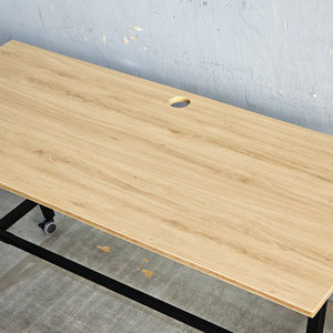 โต๊ะทำงานเคลื่อนที่ FOS Minimalist ขนาด 140x60 ซม. ขาเหล็ก ไม้เมลามีน พร้อมระบบ FOS002 สำหรับเฟอร์นิเจอร์โฮมออฟฟิศ - Product Image 5
