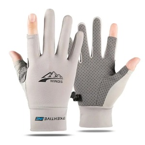 Guantes de pesca Verano Solapa solar Fugas Ciclismo Parejas masculinas y femeninas Guantes de conducción de ciclismo transpirables antideslizantes - Product Image 5