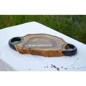 Wooden <b>Food</b> Serving Decorative <b>Tray</b> Home Decor Tableware Single Tier <b>Food</b> Grade Customizable Storage Organization - Product Image 1