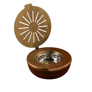 Brûleur d'encens en métal de qualité supérieure de nouveau design avec Base en bois Bakhoor brûlant un brûleur d'encens élégant fabriqué à la main - Product Image 1
