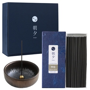 Set de Regalo de Incienso de Baja Humidificación: Varillas de Incienso con Aroma de Jardín Zen Japonés + Porta Incienso Zen - Product Image 2