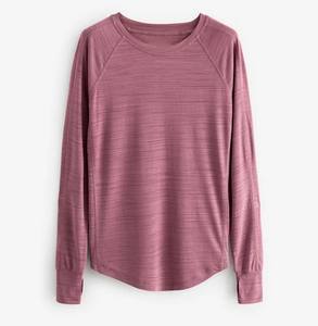 T-shirt à manches longues et col rond surdimensionné en coton personnalisé pour femmes, tenues décontractées d'été de bonne qualité, coupe ample élégante - Product Image 5