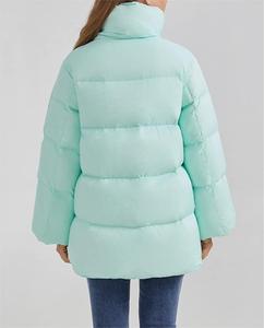 Recién llegado de invierno, chaqueta acolchada corta blanca para mujer, nuevo diseño, abrigo de alta calidad a la moda para mujer, chaqueta acolchada a prueba de encargo - Product Image 5