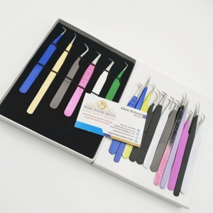 Pinzas para Extensión de Pestañas de Marca Privada Personalizadas, Pinzas para Pestañas de Alta Precisión, Pinzas de Acero Inoxidable de 90 Grados, Sostenibles - Product Image 2