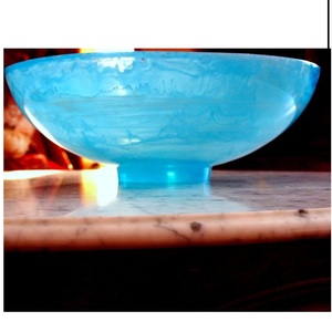 Ensaladera de resina transparente, cuenco de mezcla con efecto de mármol, personalización decorativa, tamaño y colores personalizados - Product Image 3