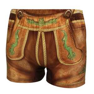 Boxers pour hommes de style bavarois, tissu tricoté respirant avec soie et fibres de bambou, 100% coton, design uni, taille XL - Product Image 2