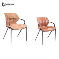Chaise de salle à manger moderne en contreplaqué courbé de grande qualité pour chambre et salon, mobilier de maison