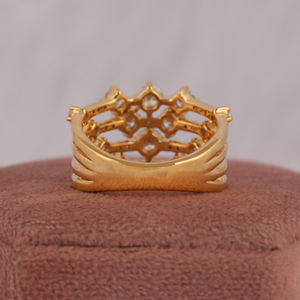 10K oro amarillo estilo clásico corte redondo laboratorio cultivado diamante boda banda redonda moda mujer moda anillo perfecto - Product Image 4