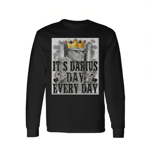 Darius Day Meme <b>Compressed</b> <b>Long</b> <b>Sleeve</b> T-<b>Shirt</b> Plus Size Embroidered Graphics - Product Image 2