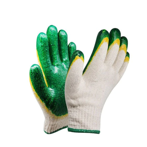 Guantes de algodón/CVC recubiertos de látex, tejidos en la muñeca, con puño elástico, antideslizantes, textura lisa/ligeramente arrugada, transpirables en la parte posterior. - Product Image 3