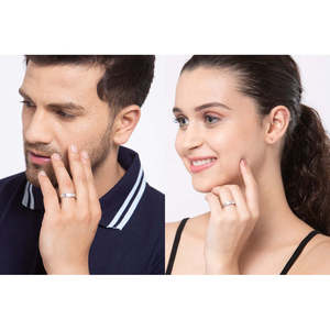 NOVAMART Fine Platinum Rhodium-Plated Diamond & Zircon <b>Men's</b> <b>Ring</b> <b>Set</b> 925 Sterling Silver Perfect Gift Wholesale Export - Product Image 3