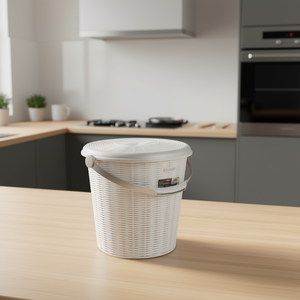 Cubo de Basura con Pedal Stefanplast ELEGANCE de 10 Litros en Blanco, Solución Elegante para Residuos - Product Image 3