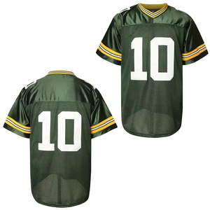 Camiseta de fútbol americano personalizada holgada transpirable de secado rápido de tela de manga corta impresa de talla grande para entrenamiento deportivo en equipo - Product Image 1