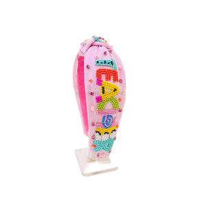 Diseñador Niños Volver a la escuela Diademas especiales con cuentas Diseño personalizable hecho a mano al por mayor - Product Image 6